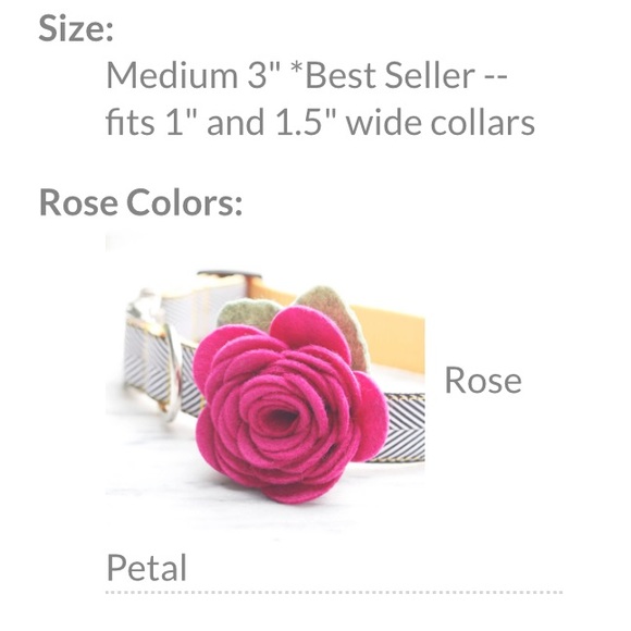 🌸LOW PRICE🌸MimiGreen ROSE Accessory for DOG COLLAR. NWT - Picture 4 of 4